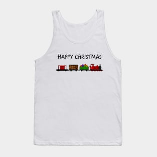 Christmas 2020 Steam Train Locomotive and Festive Wagons Tank Top